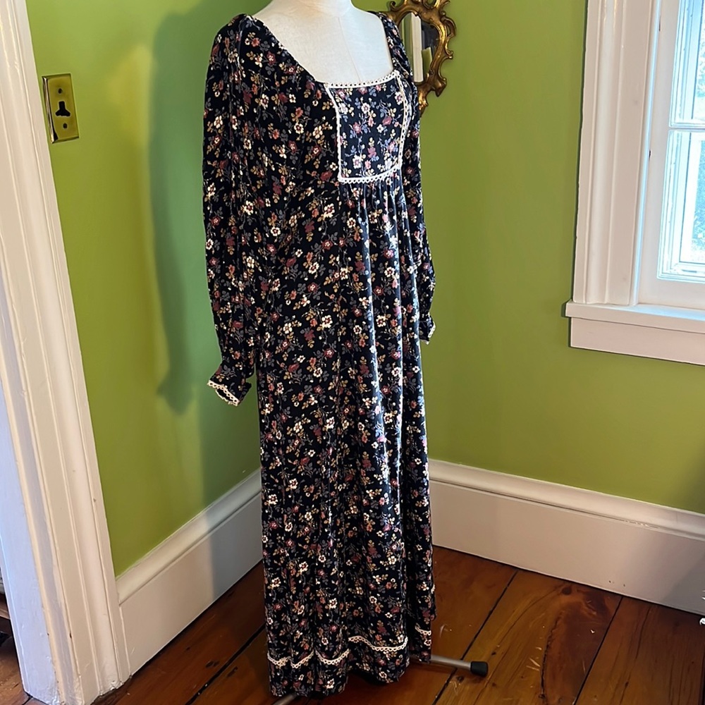 vintage 70s Marion Donaldson Scottish designer maxi dress